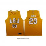 Maillot Lbj Los Angeles Lakers Lebron James No 23 Or