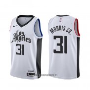 Maillot Los Angeles Clippers Marcus Morris Sr. NO 31 Ville Blanc
