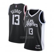 Maillot Los Angeles Clippers Paul George No 13 Ville 2020-21 Noir