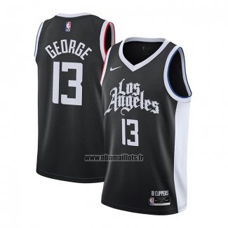 Maillot Los Angeles Clippers Paul George No 13 Ville 2020-21 Noir