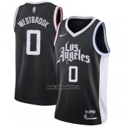 Maillot Los Angeles Clippers Russell Westbrook NO 0 Ville Noir