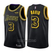 Maillot Los Angeles Lakers Anthony Davis No 3 Ville 2019 Noir