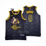 Maillot Los Angeles Lakers Kobe Bryant NO 8 Black Mamba Snakeskin Noir