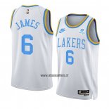 Maillot Los Angeles Lakers LeBron James NO 6 Classic 2022-23 Blanc