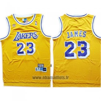 Maillot Los Angeles Lakers Lebron James No 23 Jaune