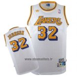 Maillot Los Angeles Lakers Magic Johnson No 32 Retro Blanc