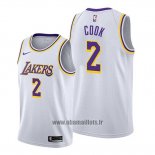 Maillot Los Angeles Lakers Quinn Cook No 2 Association Blanc