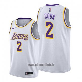 Maillot Los Angeles Lakers Quinn Cook No 2 Association Blanc
