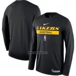Maillot Manches Longues Los Angeles Lakers Practice Performance 2022-23 Noir