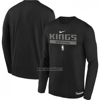 Maillot Manches Longues Sacramento Kings Practice Performance 2022-23 Noir