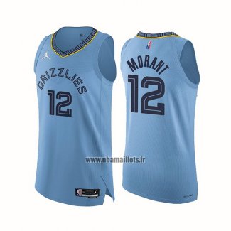 Maillot Memphis Grizzlies Ja Morant NO 12 Statement Authentique 2021-22 Bleu