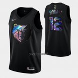 Maillot Memphis Grizzlies Ja Morant No 12 Iridescent Logo Noir