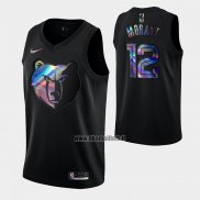 Maillot Memphis Grizzlies Ja Morant No 12 Iridescent Logo Noir