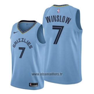 Maillot Memphis Grizzlies Justise Winslow No 7 Statement 2019-20 Bleu