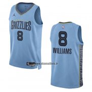 Maillot Memphis Grizzlies Ziaire Williams NO 8 Statement 2022-23 Bleu