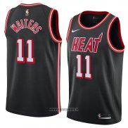 Maillot Miami Heat Dion Waiters No 11 Classic 2018 Noir