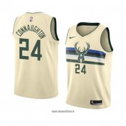 Maillot Milwaukee Bucks Pat Connaughton No 24 Ville 2018 Crema