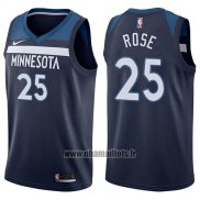 Maillot Minnesota Timberwolves Derrick Rose No 25 Icon 2017-18 Bleu