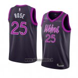 Maillot Minnesota Timberwolves Derrick Rose No 25 Ville 2018-19 Volet