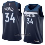 Maillot Minnesota Timberwolves Jared Terrell No 34 Icon 2018 Bleu