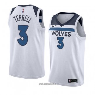 Maillot Minnesota Timberwolves Jared Terrell No 3 Association 2018 Blanc