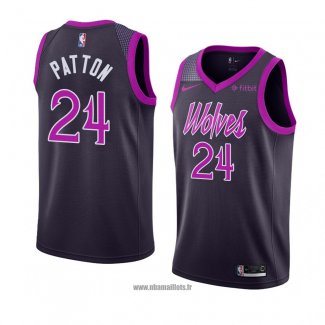 Maillot Minnesota Timberwolves Justin Patton No 24 Ville 2018-19 Volet