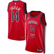 Maillot New Orleans Pelicans Brandon Ingram NO 14 Statement 2023-24 Rouge