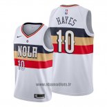 Maillot New Orleans Pelicans Jaxson Hayes No 10 Earned 2018-19 Blanc
