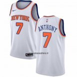 Maillot New York Knicks Carmelo Anthony NO 7 Association Blanc