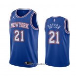 Maillot New York Knicks Damyean Dotson No 21 Statement 2020-21 Bleu