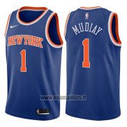 Maillot New York Knicks Emmanuel Mudiay No 1 Icon 2017-18 Bleu