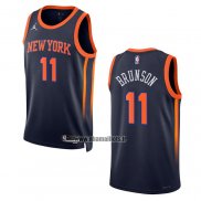 Maillot New York Knicks Jalen Brunson NO 11 Statement 2022-23 Noir