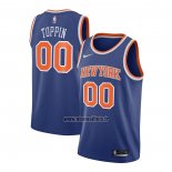 Maillot New York Knicks Obi Toppin No 00 Icon 2020-21 Bleu