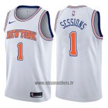 Maillot New York Knicks Ramon Sessions No 1 Statement 2017-18 Blanc