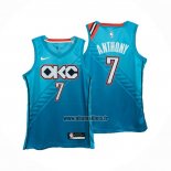 Maillot Oklahoma City Thunder Carmelo Anthony NO 7 Ville 2018-19 Bleu