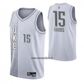 Maillot Oklahoma City Thunder Derrick Favors NO 15 Ville 2021-22 Blanc