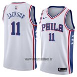 Maillot Philadelphia 76ers Demetrius Jackson No 11 Association 2018 Blanc