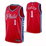 Maillot Philadelphia 76ers James Harden NO 1 Statement 2020-21 Rouge