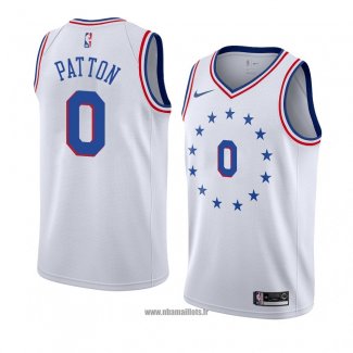 Maillot Philadelphia 76ers Justin Patton No 0 Earned 2018-19 Blanc