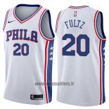 Maillot Philadelphia 76ers Markelle Fultz No 20 2017-18 Blanc