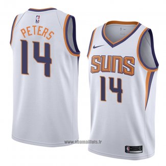 Maillot Phoenix Suns Alec Peters No 14 Association 2018 Blanc2