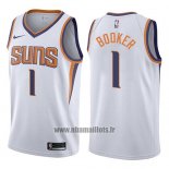 Maillot Phoenix Suns Devin Booker No 1 2017-18 Blanc