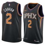 Maillot Phoenix Suns Isaiah Canaan No 2 Statement 2018 Noir