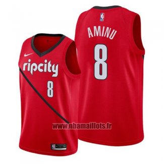 Maillot Portland Trail Blazers Al Farouq Aminu No 8 Earned 2019 Rouge