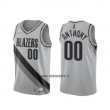 Maillot Portland Trail Blazers Carmelo Anthony No 00 Earned 2020-21 Gris