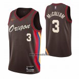 Maillot Portland Trail Blazers Cj Mccollum NO 3 Ville 2020-21 Marron