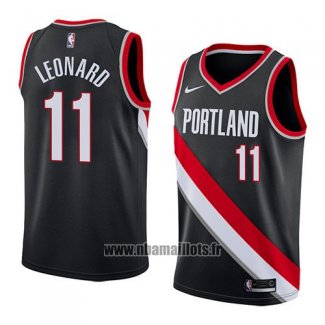 Maillot Portland Trail Blazers Meyers Leonard No 11 Icon 2018 Noir