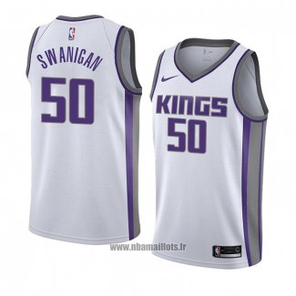 Maillot Sacramento Kings Caleb Swanigan No 50 Association 2018 Blanc