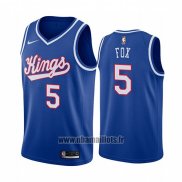 Maillot Sacramento Kings De'aaron Fox No 5 Throwback 2019-20 Bleu