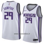 Maillot Sacramento Kings Jakarr Sampson No 29 Association 2018 Blanc